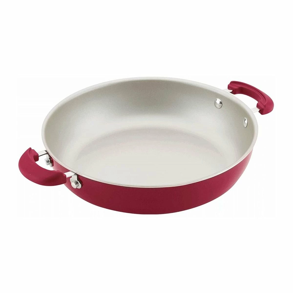 Rachael Ray 8-Piece Enameled Stacking Cookware Set | Red Shimmer 8 Rachael Ray 8-Piece Enameled Stacking Cookware Set | Red Shimmer - Image 6