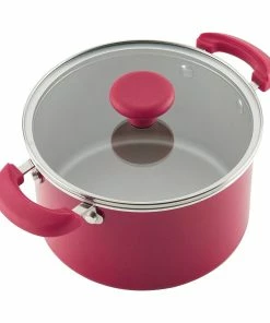 Rachael Ray 8-Piece Enameled Stacking Cookware Set | Red Shimmer 23 Rachael Ray 8-Piece Enameled Stacking Cookware Set | Red Shimmer -Cookware Sets Shop redshim9