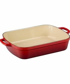 Le Creuset 10-Piece Signature Cookware Set With Stainless Steel Knobs | Cerise/Cherry Red -Cookware Sets Shop roaster