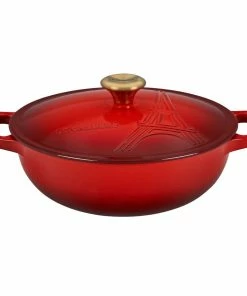 Le Creuset 2.5Qt Signature Cocotte Eiffel Tower Collection | Cerise -Cookware Sets Shop rs10248 eiffel rdo cerise lpr
