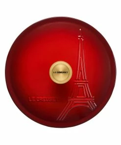 Le Creuset 2.5Qt Signature Cocotte Eiffel Tower Collection | Cerise -Cookware Sets Shop rs10252 eiffel rdo cerise lid scr