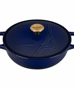 Le Creuset 2.5Qt Signature Cocotte Eiffel Tower Collection | Indigo Blue