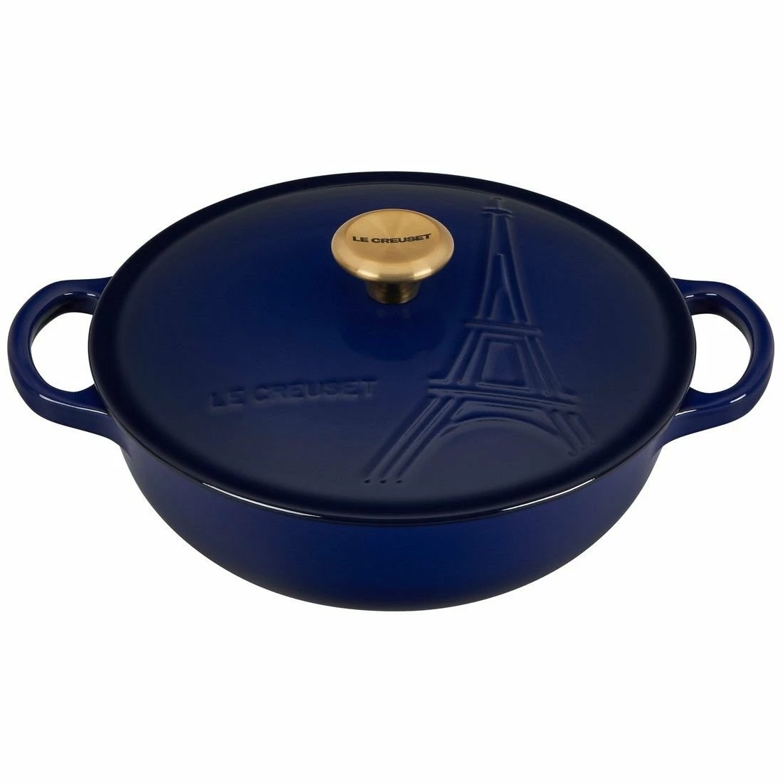 Le Creuset 2.5Qt Signature Cocotte Eiffel Tower Collection | Indigo Blue 3 Le Creuset 2.5Qt Signature Cocotte Eiffel Tower Collection | Indigo Blue