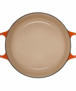 Le Creuset 5.5 Qt. Round Signature Cast Iron Dutch Oven With Stainless Steel Knob | Flame Orange 8 Le Creuset 5.5 Qt. Round Signature Cast Iron Dutch Oven With Stainless Steel Knob | Flame Orange -Cookware Sets Shop rs10275 ls2501 262 inside