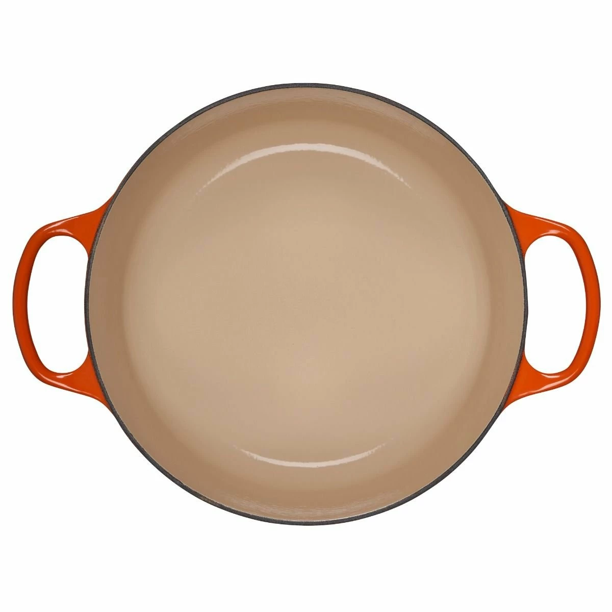 Le Creuset 5.5 Qt. Round Signature Cast Iron Dutch Oven With Stainless Steel Knob | Flame Orange 5 Le Creuset 5.5 Qt. Round Signature Cast Iron Dutch Oven With Stainless Steel Knob | Flame Orange - Image 3