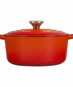 Le Creuset 4.5 Qt. Round Signature Dutch Oven With Stainless Steel Knob | Flame Orange -Cookware Sets Shop rs11164 ls2501 242ss 2
