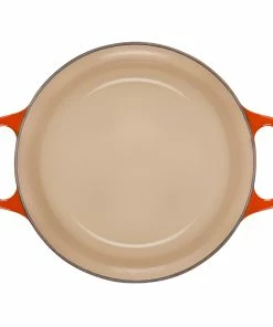 Le Creuset 4.5 Qt. Round Signature Dutch Oven With Stainless Steel Knob | Flame Orange -Cookware Sets Shop rs11166 ls2501 242ss inside