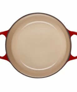 Le Creuset 2 Qt. Round Signature Cast Iron Dutch Oven With Stainless Steel Knob | Cerise/Cherry Red -Cookware Sets Shop rs11186 ls2501 1867ss inside