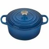 Le Creuset 3.5 Qt. Round Signature Dutch Oven With Stainless Steel Knob | Marseille Blue 1 Le Creuset 3.5 Qt. Round Signature Dutch Oven With Stainless Steel Knob | Marseille Blue -Cookware Sets Shop rs11191 ls2501 2259ss 1