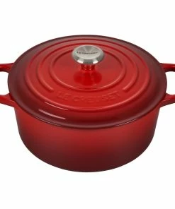 Le Creuset 3.5 Qt. Round Signature Dutch Oven With Stainless Steel Knob | Cerise/Cherry Red