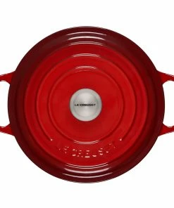 Le Creuset 3.5 Qt. Round Signature Dutch Oven With Stainless Steel Knob | Cerise/Cherry Red -Cookware Sets Shop rs11197 ls2501 2267ss 3