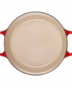 Le Creuset 3.5 Qt. Round Signature Dutch Oven With Stainless Steel Knob | Cerise/Cherry Red -Cookware Sets Shop rs11198 ls2501 2267ss inside