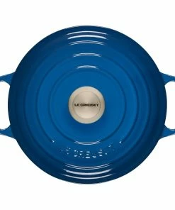 Le Creuset 4.5 Qt. Round Signature Dutch Oven With Stainless Steel Knob | Marseille Blue -Cookware Sets Shop rs11205 ls2501 2459ss 3