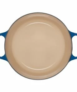 Le Creuset 4.5 Qt. Round Signature Dutch Oven With Stainless Steel Knob | Marseille Blue -Cookware Sets Shop rs11206 ls2501 2459ss inside