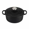 Le Creuset 3.5 Qt. Round Signature Dutch Oven With Stainless Steel Knob | Licorice -Cookware Sets Shop rs11435 ls2501 2220ss lpr