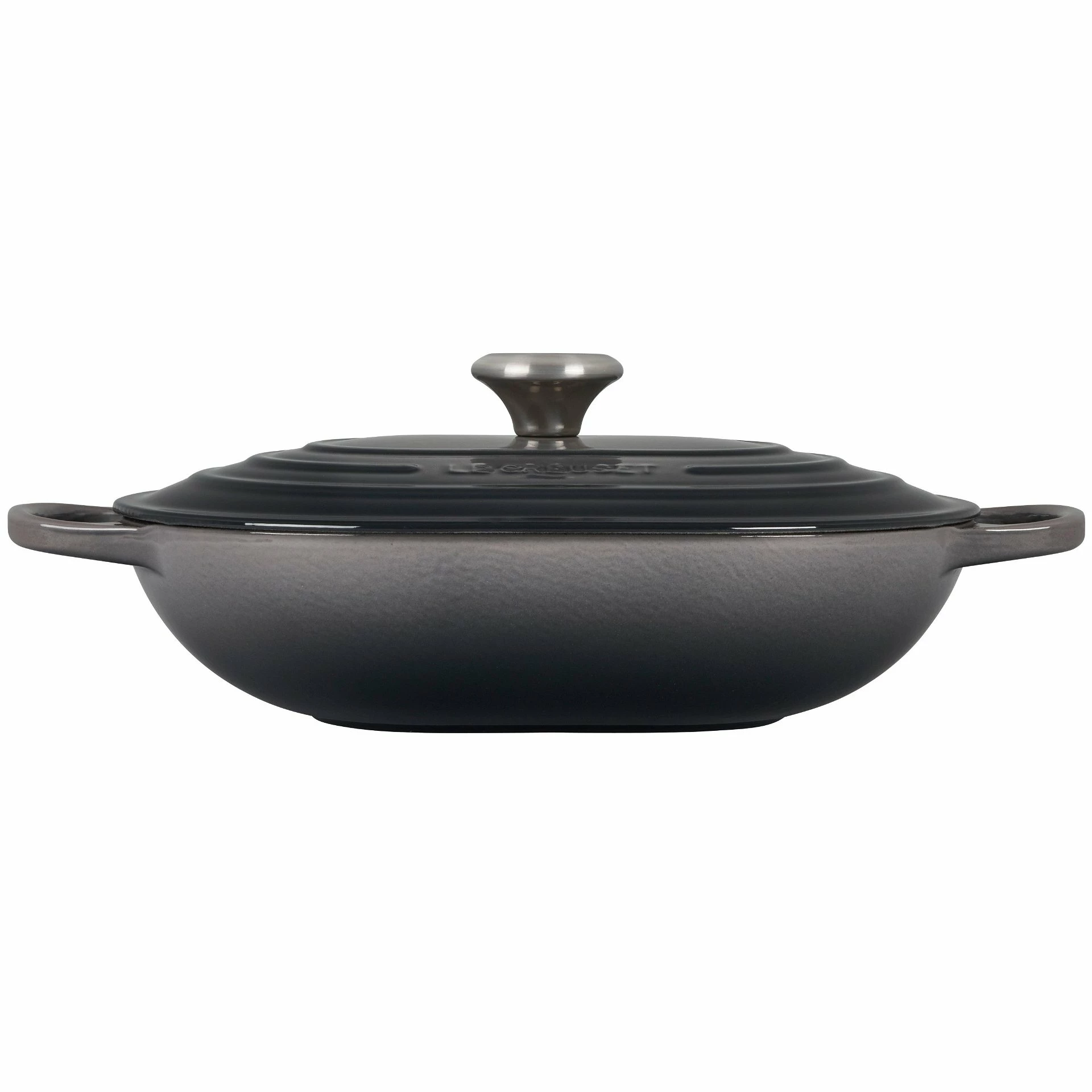 Le Creuset 3.75 Qt. Oval Signature Casserole With Stainless Steel Knob | Oyster Grey 5 Le Creuset 3.75 Qt. Oval Signature Casserole With Stainless Steel Knob | Oyster Grey - Image 3