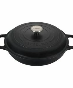 Le Creuset 3.5 Qt. Signature Enameled Cast Iron Braiser With Stainless Steel Knob | Licorice