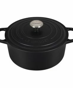 Le Creuset 5.5 Qt. Round Signature Dutch Oven With Stainless Steel Knob | Licorice