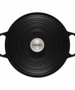 Le Creuset 5.5 Qt. Round Signature Dutch Oven With Stainless Steel Knob | Licorice 11 Le Creuset 5.5 Qt. Round Signature Dutch Oven With Stainless Steel Knob | Licorice -Cookware Sets Shop rs11818 ls2501 2620ss 3 lpr