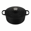 Le Creuset 7.25 Qt. Round Signature Dutch Oven With Stainless Steel Knob | Licorice 1 Le Creuset 7.25 Qt. Round Signature Dutch Oven With Stainless Steel Knob | Licorice -Cookware Sets Shop rs11821 ls2501 2820ss 1 1