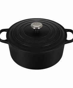 Le Creuset 7.25 Qt. Round Signature Dutch Oven With Stainless Steel Knob | Licorice