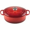 Le Creuset 5 Qt. Oval Signature Dutch Oven With Stainless Steel Knob | Cerise/Cherry Red 2 Le Creuset 5 Qt. Oval Signature Dutch Oven With Stainless Steel Knob | Cerise/Cherry Red -Cookware Sets Shop rs11948 lc 20191021 fr ps 00006s