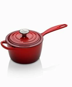 Le Creuset 1.75 Qt. Signature Enameled Cast Iron Saucepan With Stainless Steel Knob | Cerise/Cherry Red