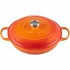 Le Creuset 3.5 Qt. Signature Enameled Cast Iron Braiser With Stainless Steel Knob | Flame Orange 2 Le Creuset 3.5 Qt. Signature Enameled Cast Iron Braiser With Stainless Steel Knob | Flame Orange -Cookware Sets Shop rs11977 lc 20191015 fr ps 00009 s
