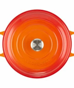 Le Creuset 3.5 Qt. Signature Enameled Cast Iron Braiser With Stainless Steel Knob | Flame Orange -Cookware Sets Shop rs11978 lc 20191015 fr ps 00013 s