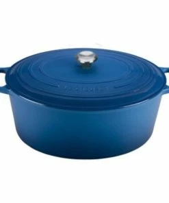 Le Creuset 15.5 Qt. Oval Signature Dutch Oven With Stainless Steel Knob | Marseille Blue