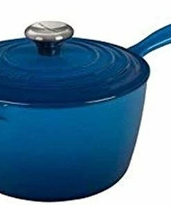 Le Creuset 2.25 Qt. Signature Enameled Cast Iron Saucepan With Stainless Steel Knob | Marseille Blue