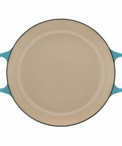 Le Creuset 3.5 Qt. Signature Enameled Cast Iron Braiser With Stainless Steel Knob | Caribbean Blue -Cookware Sets Shop rs12366 ls2532 3017ss 4