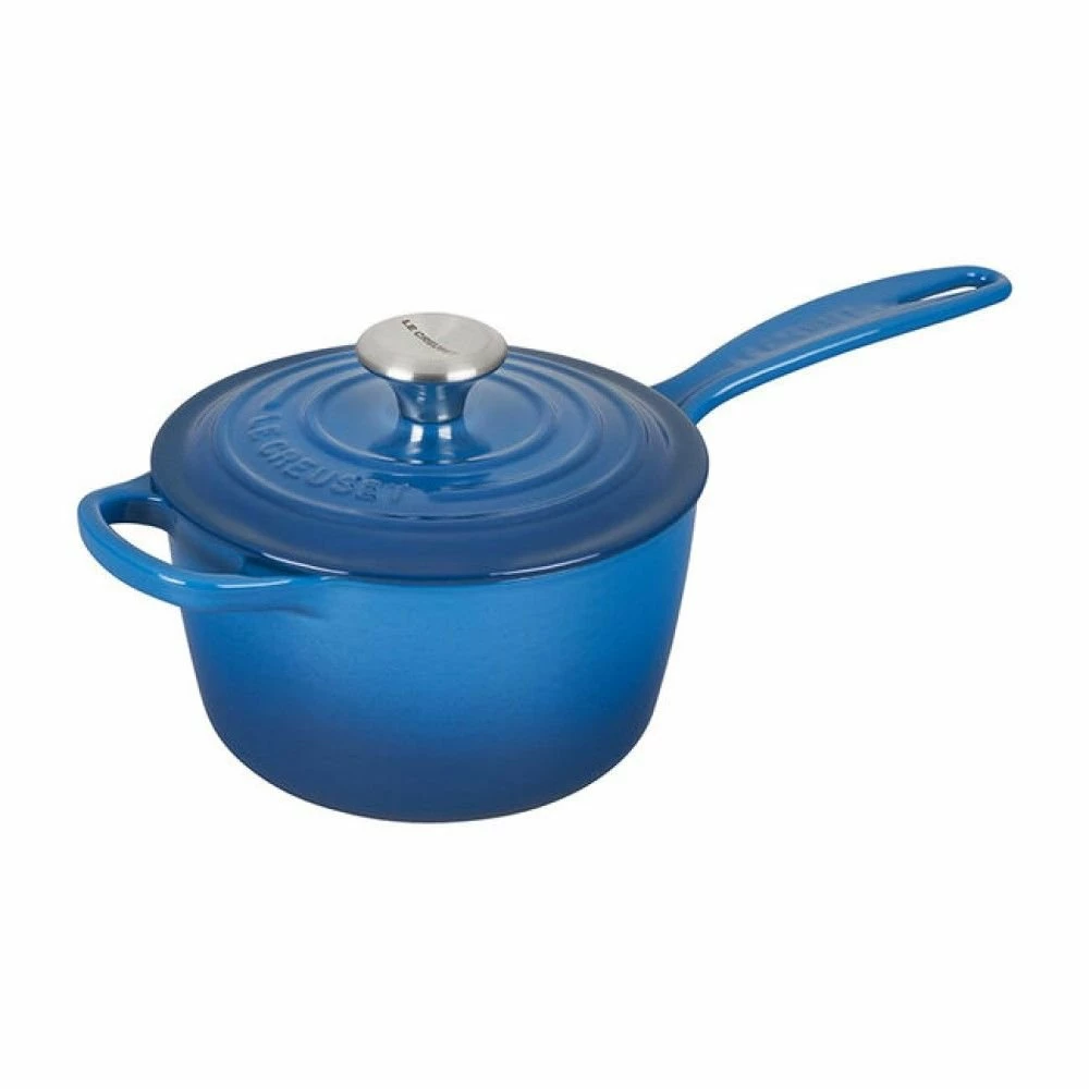 Le Creuset 1.75 Qt. Signature Enameled Cast Iron Saucepan With Stainless Steel Knob | Marseille Blue 3 Le Creuset 1.75 Qt. Signature Enameled Cast Iron Saucepan With Stainless Steel Knob | Marseille Blue