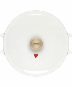 Le Creuset L'Amour 2.75 Qt. Enameled Cast Iron Soup Pot With Gold Knob & Heart Applique | White 12 Le Creuset L'Amour 2.75 Qt. Enameled Cast Iron Soup Pot With Gold Knob & Heart Applique | White -Cookware Sets Shop rs13474 l2574 2216hlg 3
