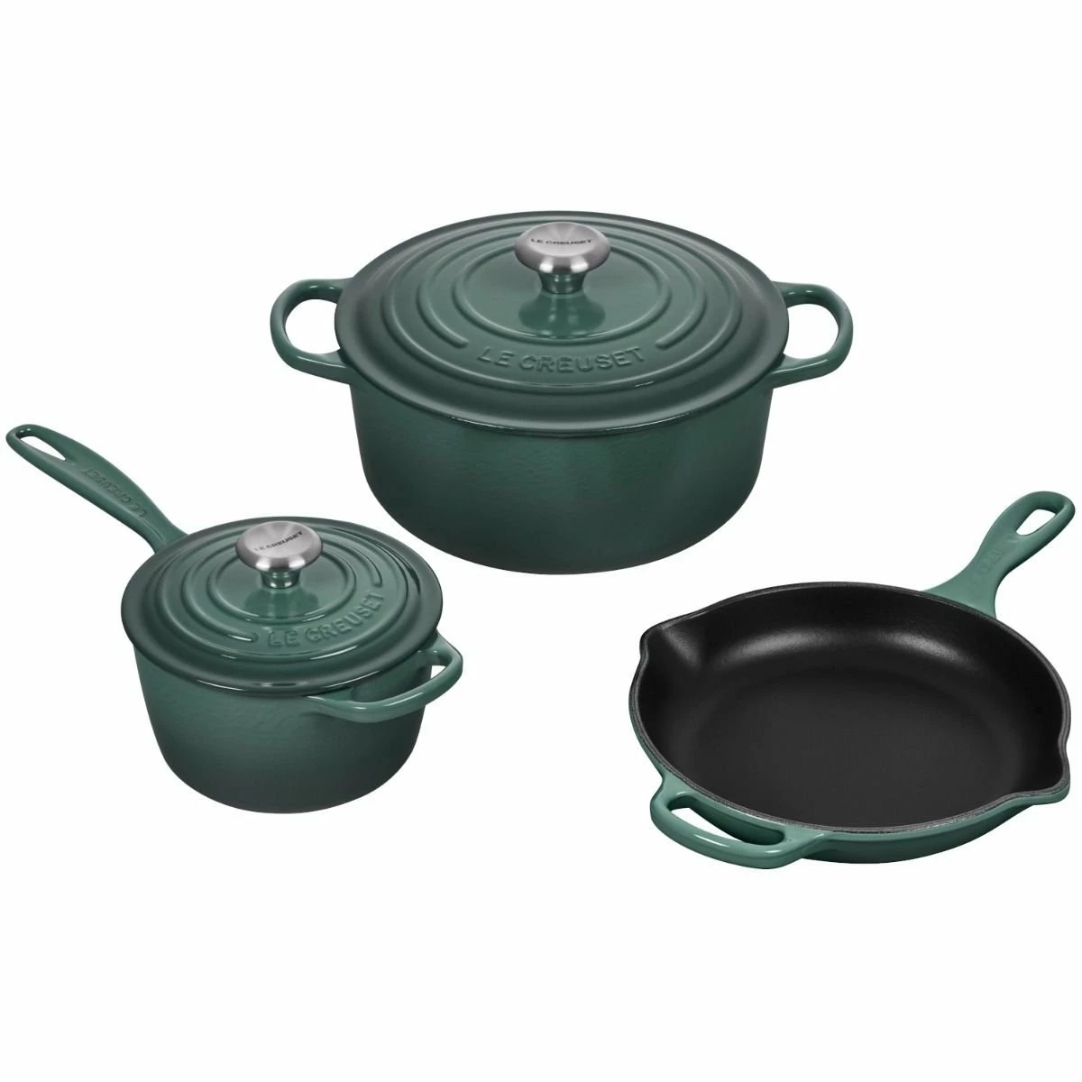 Le Creuset 5-Piece Signature Cookware Set With Stainless Steel Knobs | Artichaut 3 Le Creuset 5-Piece Signature Cookware Set With Stainless Steel Knobs | Artichaut