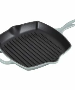 Le Creuset 10.25" Signature Square Grill Skillet | Sea Salt