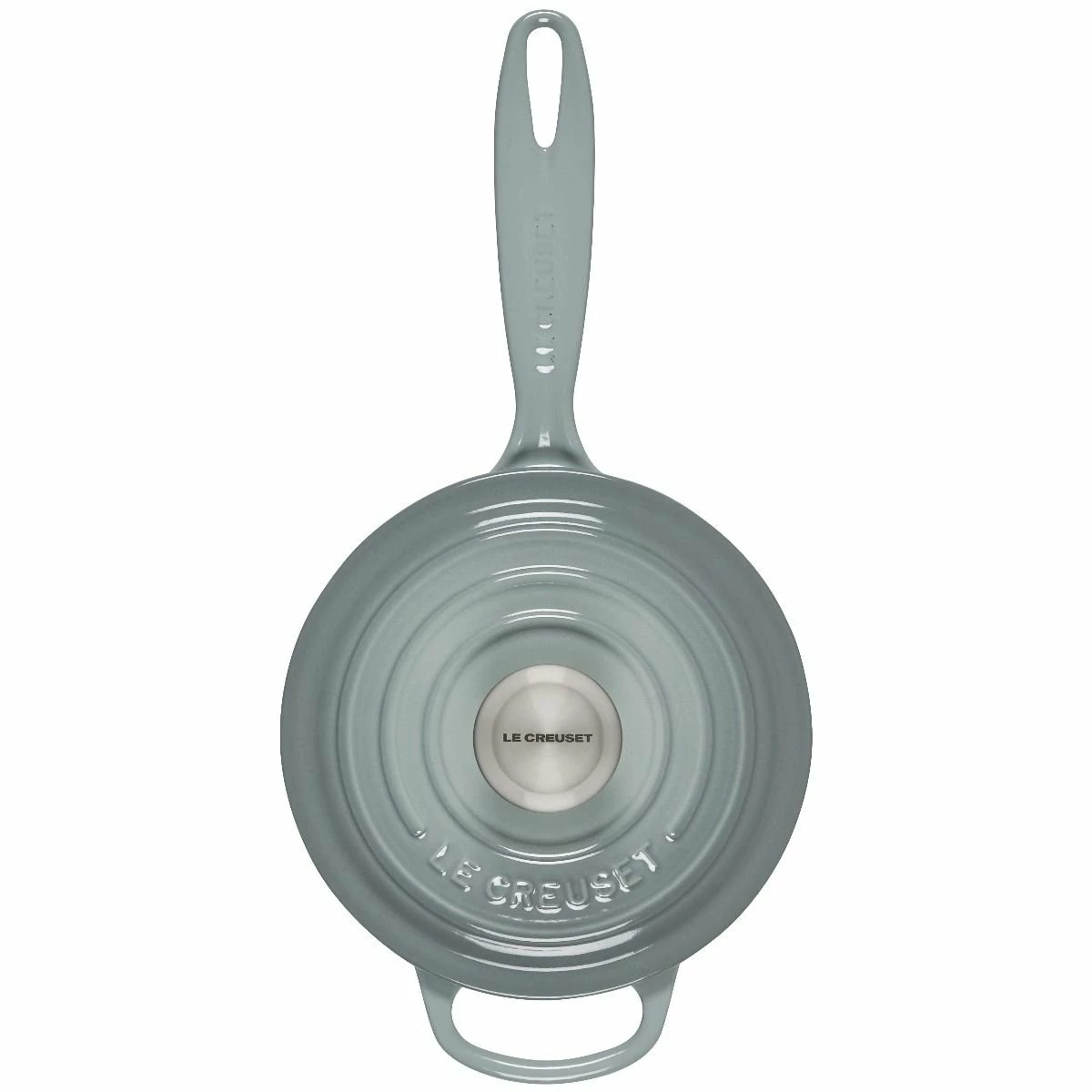 Le Creuset 1.75 Qt. Signature Enameled Cast Iron Saucepan With Stainless Steel Knob | Sea Salt 6 Le Creuset 1.75 Qt. Signature Enameled Cast Iron Saucepan With Stainless Steel Knob | Sea Salt - Image 4