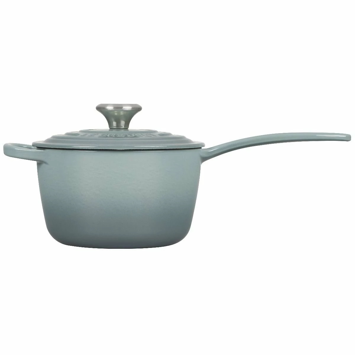 Le Creuset 1.75 Qt. Signature Enameled Cast Iron Saucepan With Stainless Steel Knob | Sea Salt 4 Le Creuset 1.75 Qt. Signature Enameled Cast Iron Saucepan With Stainless Steel Knob | Sea Salt - Image 2