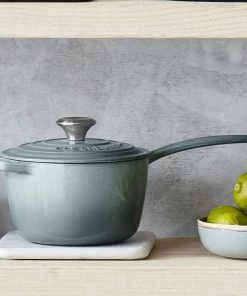 Le Creuset 1.75 Qt. Signature Enameled Cast Iron Saucepan With Stainless Steel Knob | Sea Salt 13 Le Creuset 1.75 Qt. Signature Enameled Cast Iron Saucepan With Stainless Steel Knob | Sea Salt -Cookware Sets Shop rs16352 00 oyster le creuset shelfshot ret 1