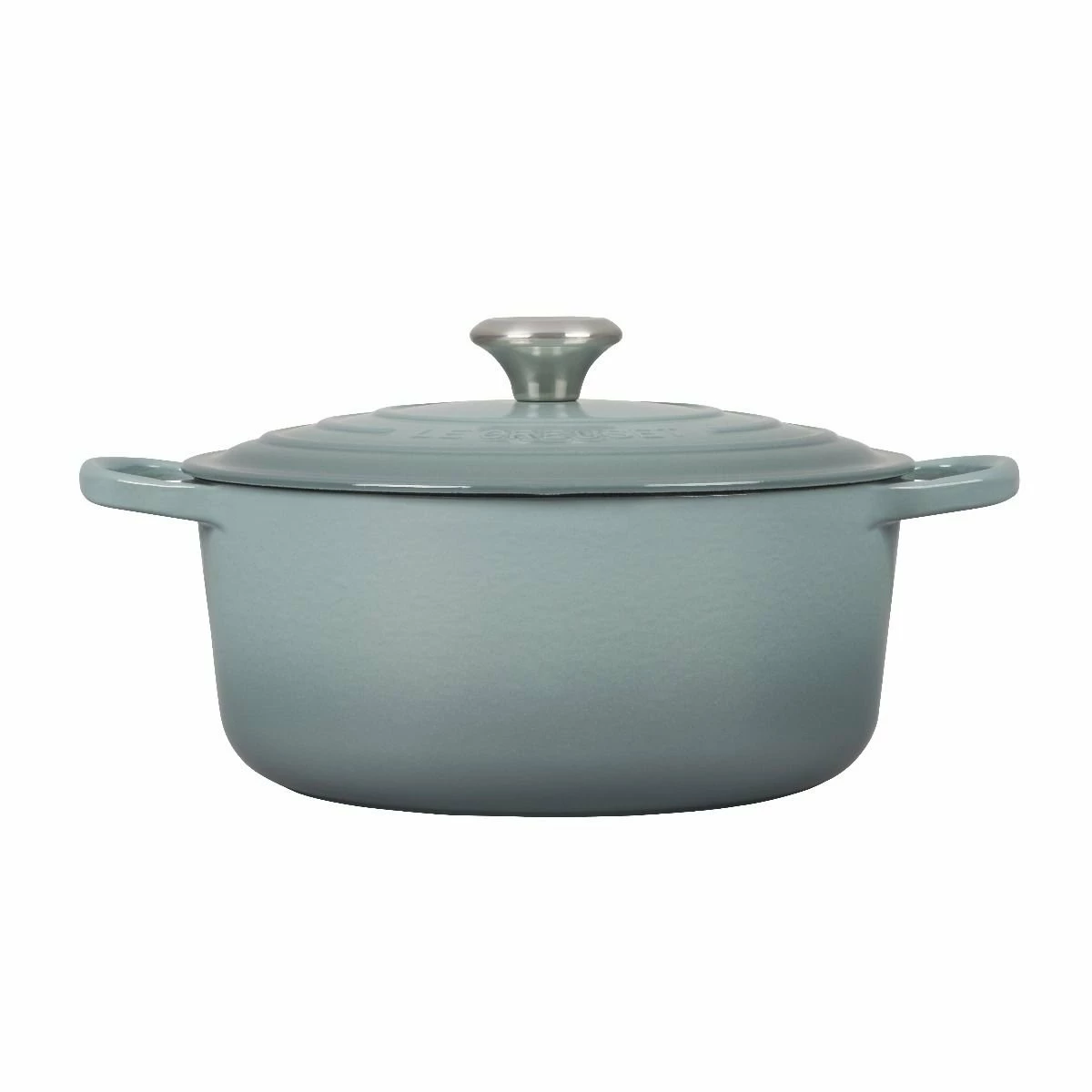 Le Creuset 5.5 Qt. Round Signature Dutch Oven With Stainless Steel Knob | Sea Salt 4 Le Creuset 5.5 Qt. Round Signature Dutch Oven With Stainless Steel Knob | Sea Salt - Image 2