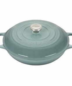 Le Creuset 3.5 Qt. Signature Enameled Cast Iron Braiser With Stainless Steel Knob | Sea Salt