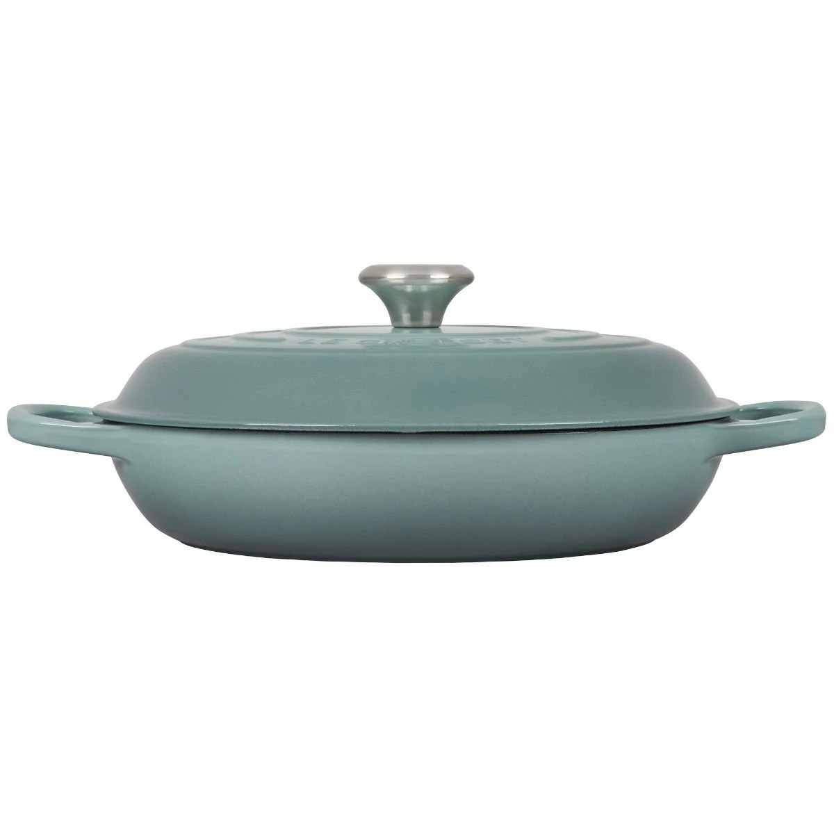 Le Creuset 3.5 Qt. Signature Enameled Cast Iron Braiser With Stainless Steel Knob | Sea Salt 4 Le Creuset 3.5 Qt. Signature Enameled Cast Iron Braiser With Stainless Steel Knob | Sea Salt - Image 2