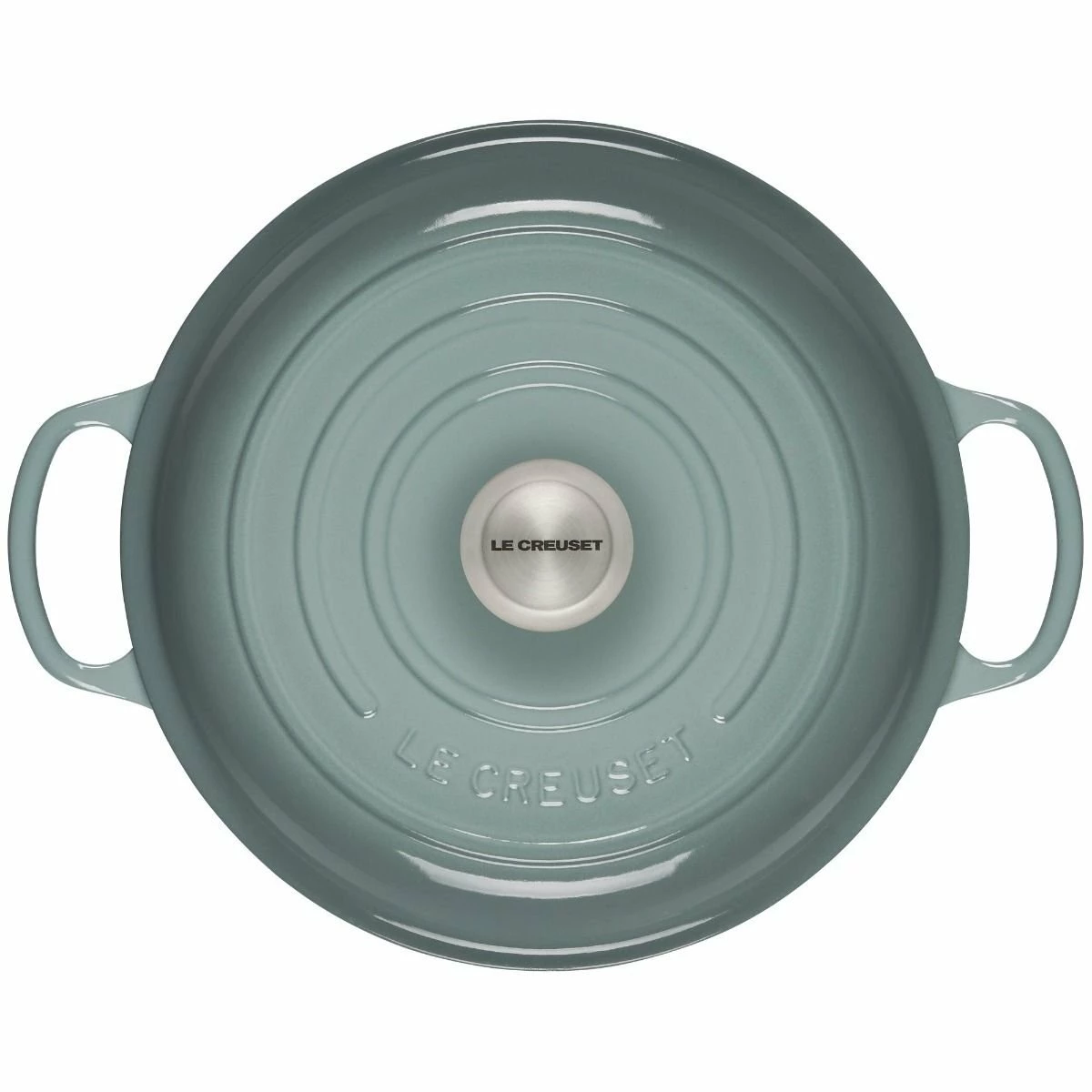 Le Creuset 3.5 Qt. Signature Enameled Cast Iron Braiser With Stainless Steel Knob | Sea Salt 5 Le Creuset 3.5 Qt. Signature Enameled Cast Iron Braiser With Stainless Steel Knob | Sea Salt - Image 3