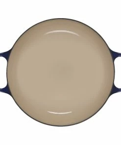 Le Creuset Olive Branch Collection 3.5 Qt. Signature Braiser | Indigo Blue -Cookware Sets Shop rs17123 ls2532 3078ob 4