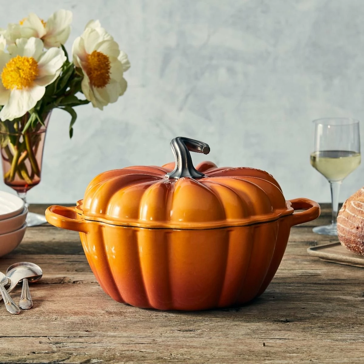 Le Creuset 4 Qt. Pumpkin Cocotte | Persimmon 7 Le Creuset 4 Qt. Pumpkin Cocotte | Persimmon - Image 5