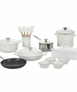 Le Creuset 20-Piece Mixed Material Cookware Set | White