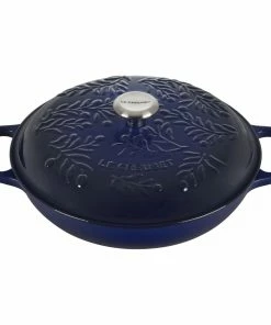 Le Creuset Olive Branch Collection 3.5 Qt. Signature Braiser | Indigo Blue