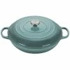 Le Creuset 5 Qt. Signature Enameled Cast Iron Braiser With Stainless Steel Knob | Sea Salt