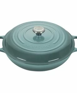 Le Creuset 5 Qt. Signature Enameled Cast Iron Braiser With Stainless Steel Knob | Sea Salt