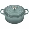 Le Creuset 3.5 Qt. Round Signature Dutch Oven With Stainless Steel Knob| Sea Salt -Cookware Sets Shop rs17358 rs11195 ls2501 22717ss p
